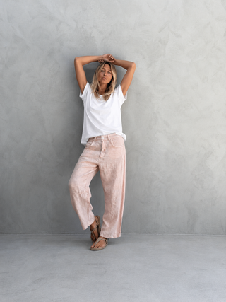 Pink Lina linen chinos *NEW* PRE-ORDER