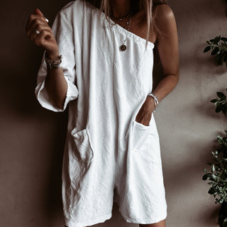 White off shoulder beach playsuit *NEW*