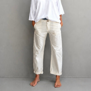 Stylish Cream chino jeans with denim waistband  *NEW*