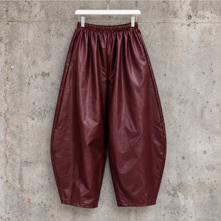Burgundy Faux leather barrel joggers *NEW*