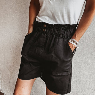Poppy paperbag shorts BLACK *NEW*