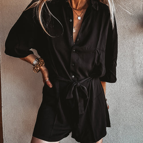Pia black playsuit *NEW*