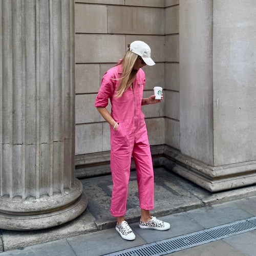 Pink denim boiler suit *NEW*