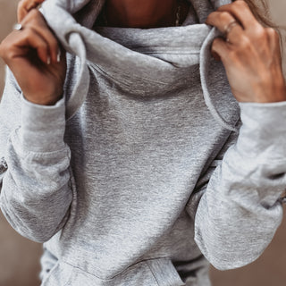 Light heather crossover grey college hoody *NEW*