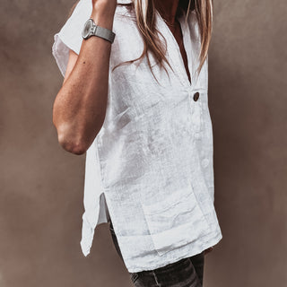 White Susannah linen blouse