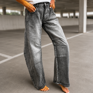 Billie stone washed grey barrel jeans *NEW*