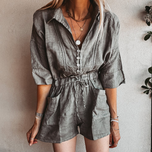 Verena light khaki playsuit *NEW*