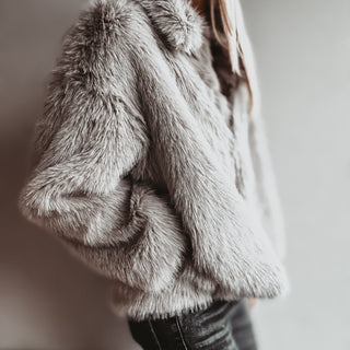 Faux fur GREY jacket *NEW*