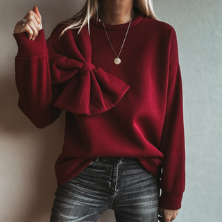 Burgundy Bow sweatshirt *NEW*