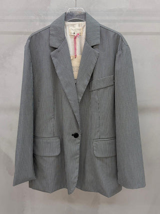 Merino black check blazer *NEW*