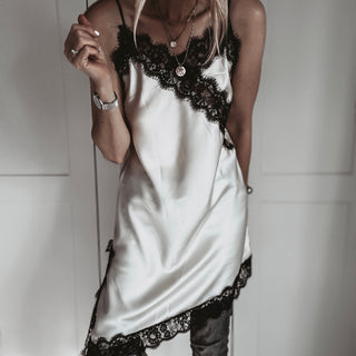 White Lia Lace asymmetric cami dress *NEW*