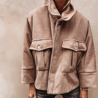 Taupe boyfriend bomber jacket *NEW*