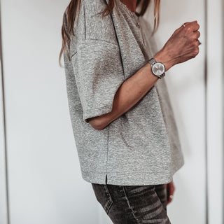 Slouchy grey sweat tee  *NEW*