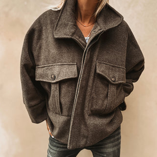Forest khaki super slouchy  boyfriend bomber jacket *NEW*