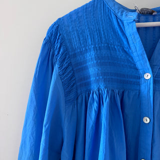 Electric blue Pennie pleated blouse *NEW*