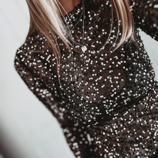 SILVER sequin mesh top *NEW*