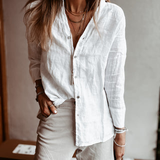 Madison linen white shirt *NEW*