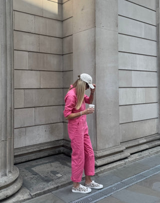 Pink denim boiler suit *NEW*