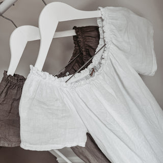 Lottie linen off shoulder white dress *NEW*