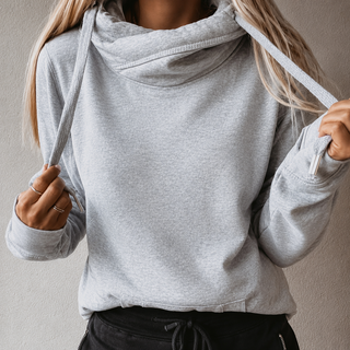 Light heather crossover grey college hoody *NEW*