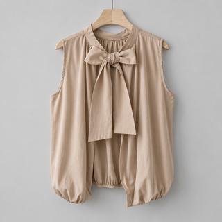 Bella cream blouse with bow on back *NEW*