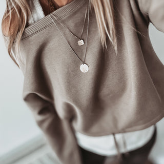 Native slightly cropped SAND sweatshirt *relaxed style*