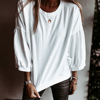 WHITE ULTIMATE super slouchy top *NEW*