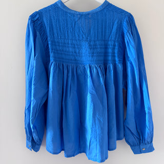 Electric blue Pennie pleated blouse *NEW*
