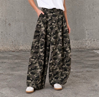 Camo denim barrel joggers *NEW*