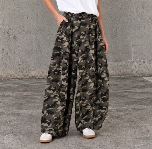 Camo denim barrel joggers *NEW*