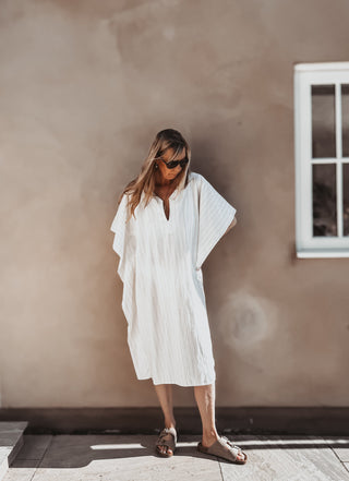 Altair Subtle stripe vintage white dress *NEW*