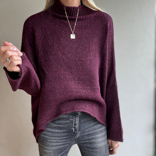 Milano BURGUNDY high neck jumper *NEW*