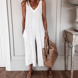 Libby white linen jumpsuit *NEW*