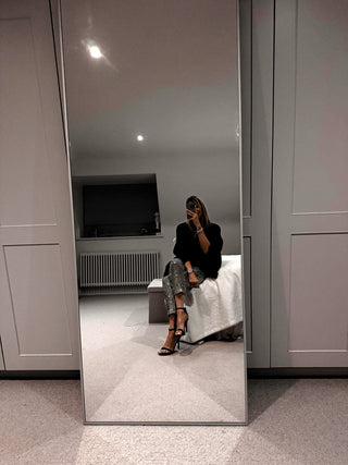 SILVER Sequin joggers