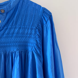 Electric blue Pennie pleated blouse *NEW*