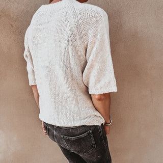 Milo Vintage white short sleeved jumper *NEW*