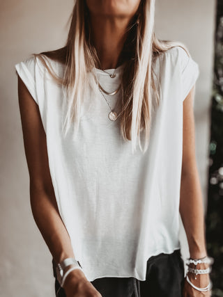 The perfect tee tank WHITE top