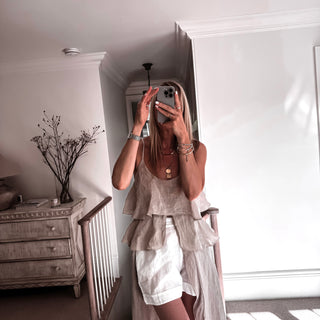 Livy long sand linen top *NEW*