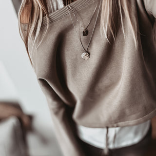 Native slightly cropped SAND sweatshirt *relaxed style*