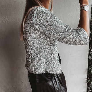 Rio Silver Sequin bolero jacket