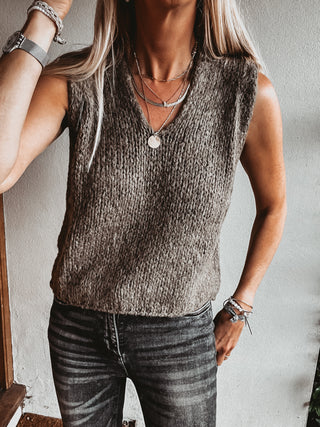 Nantes KHAKI knitted tank *NEW*