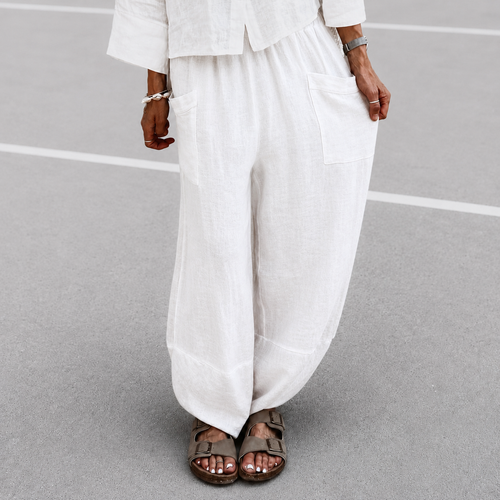 Loli WHITE linen joggers *NEW*