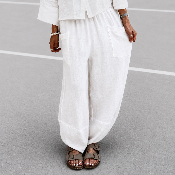 Loli WHITE linen joggers *NEW*