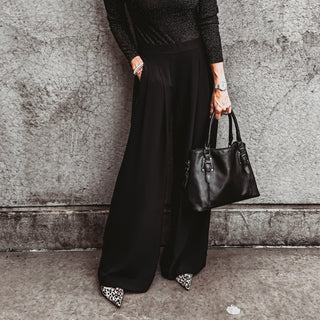 BLACK Amy palazzo pants