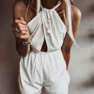 Lara Vintage white playsuit *NEW*