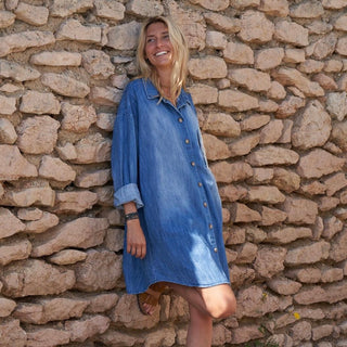 Delia denim shirt dress