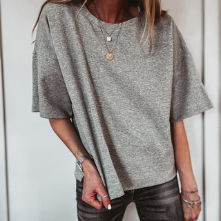 Slouchy grey sweat tee  *NEW*