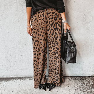 Leopard wide leg joggers *NEW*