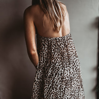 Leopard tie summer dress *NEW*