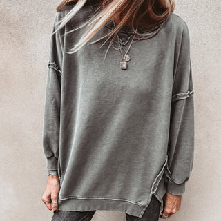 Olive oversized boyfriend sweatshirt *NEW*